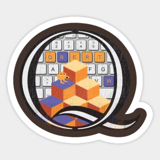 Qbert-y Keyboard Sticker